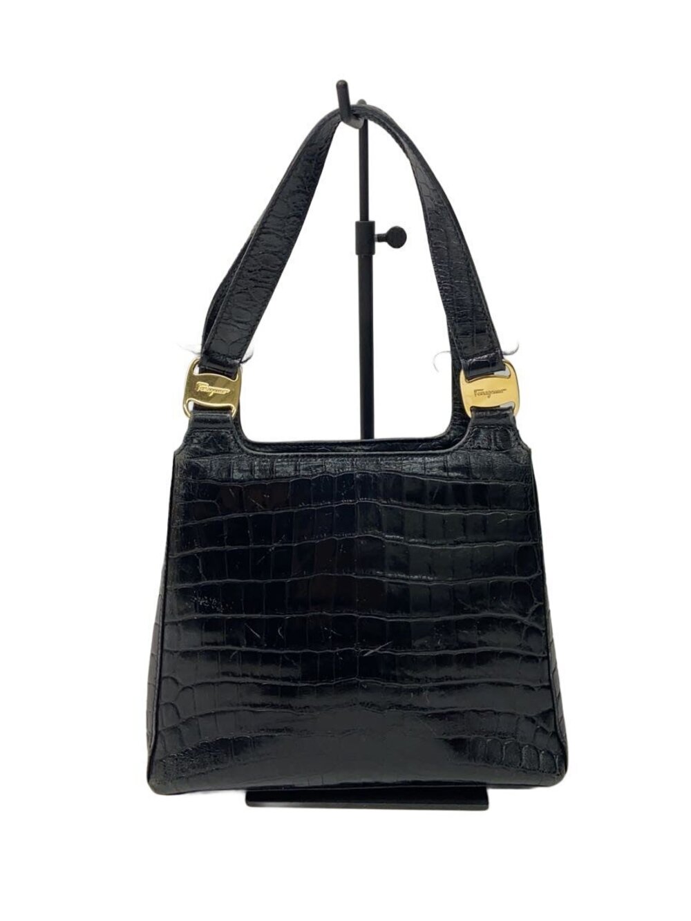 Salvatore Ferragamo Handbag Black Leather Black